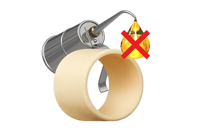 Bucha autolubrificante que não necessita de graxa